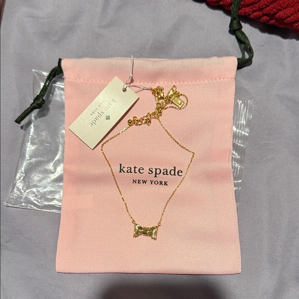 Kate Spade Gold Bow Pendant Necklace